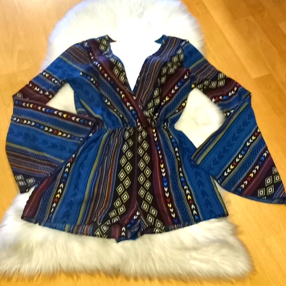 I. JOAH Aztec Print Long Sleeved Romper - Picture 10 of 13